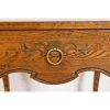 Baker Furniture French Provincial Louis XV Carved Oak and Burl Wood Tea Table or Occasional Side Table, Circa 1960s - Image 7