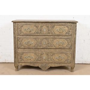 Baker Furniture French Provincial Louis XV Lacquered Commode or Chest of Drawers