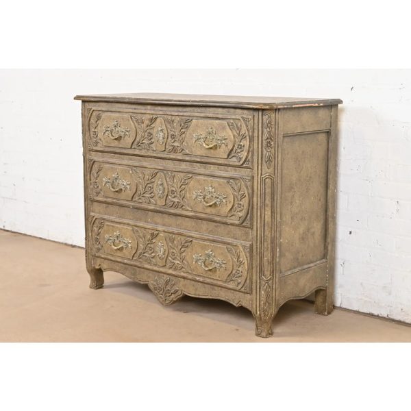 Baker Furniture French Provincial Louis XV Lacquered Commode or Chest of Drawers - Image 3