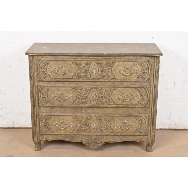 Baker Furniture French Provincial Louis XV Lacquered Commode or Chest of Drawers - Image 2