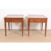 Baker Furniture French Regency Louis XVI Carved Cherry and Burl Wood Tea Tables, Newly Refinished - Image 2