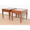Baker Furniture French Regency Louis XVI Carved Cherry and Burl Wood Tea Tables, Newly Refinished - Image 3