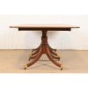 Baker Furniture Historic Charleston Georgian Banded Mahogany Double Pedestal Extension Dining Table, Newly Refinished - Image 9