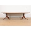 Baker Furniture Historic Charleston Georgian Banded Mahogany Double Pedestal Extension Dining Table, Newly Refinished - Image 4