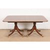 Baker Furniture Historic Charleston Georgian Banded Mahogany Double Pedestal Extension Dining Table, Newly Refinished - Image 6