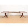 Baker Furniture Historic Charleston Georgian Banded Mahogany Double Pedestal Extension Dining Table, Newly Refinished - Image 5