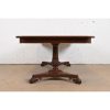 Baker Furniture Regency Banded Mahogany Double Pedestal Extension Dining Table, Newly Refinished - Image 9