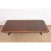 Baker Furniture Regency Banded Mahogany Double Pedestal Extension Dining Table, Newly Refinished - Image 4