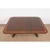 Baker Furniture Regency Banded Mahogany Double Pedestal Extension Dining Table, Newly Refinished - Image 8