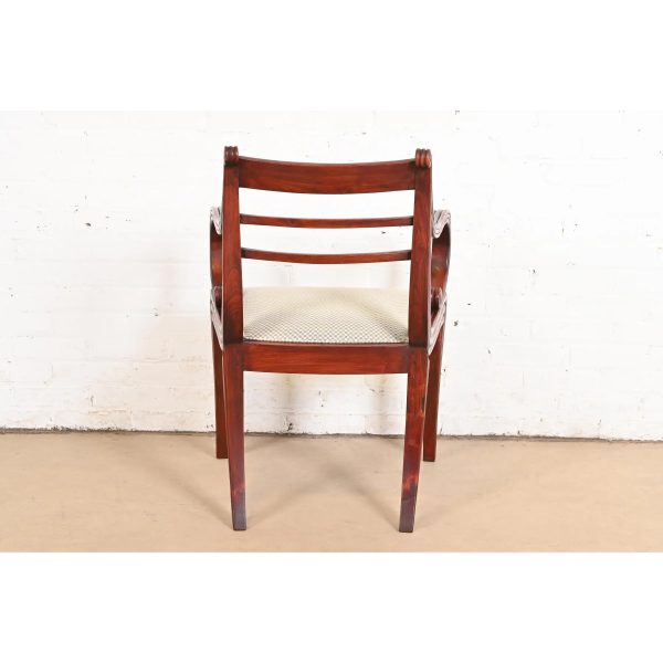 Baker Furniture Regency Carved Mahogany Arm Chair or Side Chair - Image 11