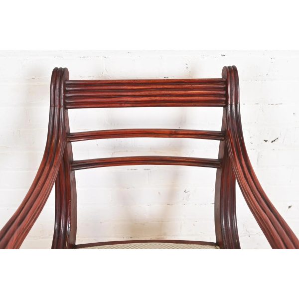 Baker Furniture Regency Carved Mahogany Arm Chair or Side Chair - Image 6
