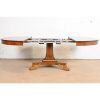 Baker Furniture Regency Paw Foot Pedestal Extension Dining Table, Newly Refinished - Image 6