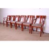 Baker Furniture Solid Cherry Wood Regency Dining Chairs - Set of 6 - Image 2