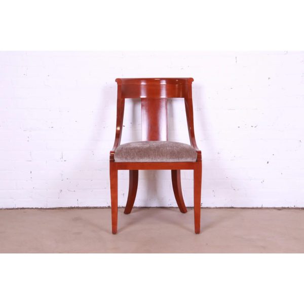 Baker Furniture Solid Cherry Wood Regency Dining Chairs - Set of 6 - Image 8