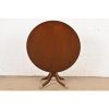 Baker Furniture Style Georgian Banded Mahogany Pedestal Flip Top Dining or Breakfast Table, Newly Refinished - Image 6