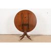 Baker Furniture Style Georgian Banded Mahogany Pedestal Flip Top Dining or Breakfast Table, Newly Refinished - Image 11