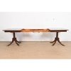 Baker Furniture Style Georgian Mahogany Double Pedestal Extension Dining Table, Newly Refinished - Image 7