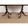 Baker Furniture Style Georgian Mahogany Double Pedestal Extension Dining Table, Newly Refinished - Image 10