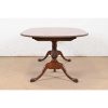Baker Furniture Style Georgian Mahogany Double Pedestal Extension Dining Table, Newly Refinished - Image 10