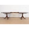 Baker Furniture Style Georgian Mahogany Double Pedestal Extension Dining Table, Newly Refinished - Image 6