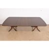 Baker Furniture Style Georgian Mahogany Double Pedestal Extension Dining Table, Newly Refinished - Image 10