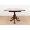 Baker Furniture Style Georgian Mahogany Double Pedestal Extension Dining Table, Newly Refinished - Image 11