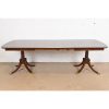 Baker Furniture Style Georgian Mahogany Double Pedestal Extension Dining Table, Newly Refinished - Image 8