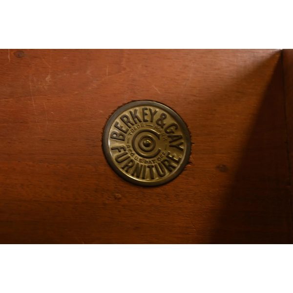 Berkey & Gay Antique English Jacobean Ornate Carved Walnut and Burl Wood Sideboard, Circa 1920s - Image 6