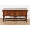 Berkey & Gay Antique English Jacobean Ornate Carved Walnut and Burl Wood Sideboard, Circa 1920s - Image 2