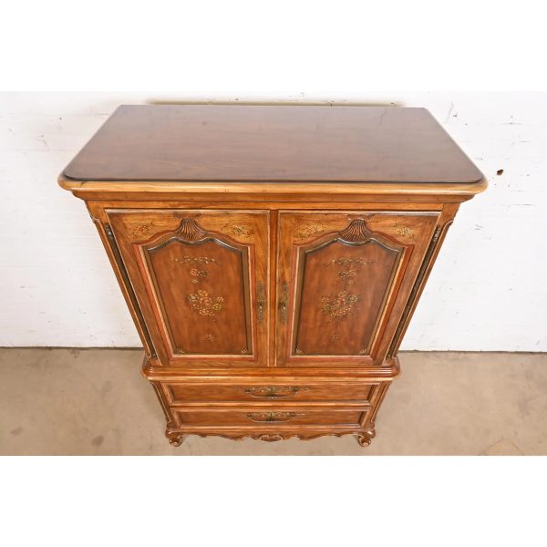 Drexel Heritage French Provincial Louis XV Carved Walnut Gentleman's Chest - Image 9