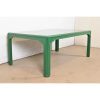 Drexel Heritage Mid-Century Hollywood Regency Green Lacquered Dining Table, Newly Refinished - Image 2