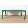 Drexel Heritage Mid-Century Hollywood Regency Green Lacquered Dining Table, Newly Refinished - Image 4