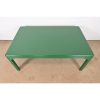 Drexel Heritage Mid-Century Hollywood Regency Green Lacquered Dining Table, Newly Refinished - Image 7