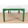 Drexel Heritage Mid-Century Hollywood Regency Green Lacquered Dining Table, Newly Refinished - Image 8