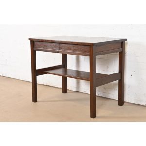 Early Gustav Stickley Mission Oak Arts & Crafts Writing Desk or Library Table, Circa 1900