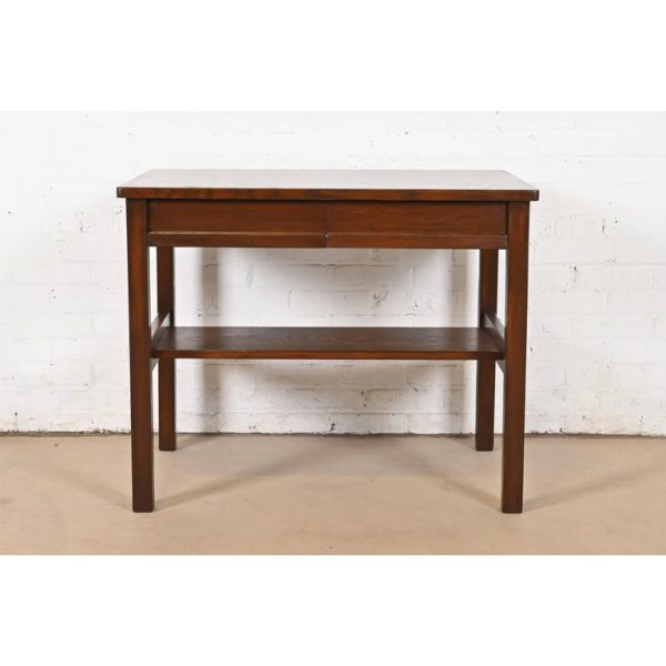 Early Gustav Stickley Mission Oak Arts & Crafts Writing Desk or Library Table, Circa 1900 - Image 3