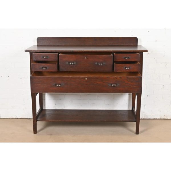 Early Harvey Ellis for Gustav Stickley Mission Oak Arts & Crafts Sideboard, Circa 1900 - Image 5