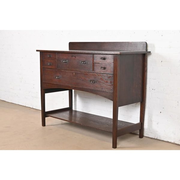 Early Harvey Ellis for Gustav Stickley Mission Oak Arts & Crafts Sideboard, Circa 1900 - Image 3