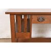 Gustav Stickley Antique Mission Oak Arts & Crafts Desk With Built-in Bookcases, Newly Refinished - Image 8