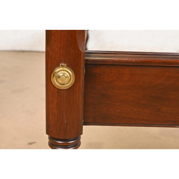 Henkel Harris Georgian Carved Mahogany Queen Size Poster Bed - Image 8
