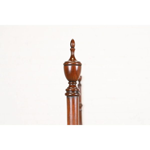 Henkel Harris Georgian Carved Mahogany Queen Size Poster Bed - Image 7
