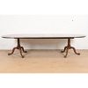 Henkel Harris Georgian Solid Cherry Wood Double Pedestal Extension Dining Table, Newly Refinished - Image 3