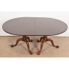 Henkel Harris Georgian Solid Cherry Wood Double Pedestal Extension Dining Table, Newly Refinished - Image 7