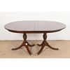 Henkel Harris Georgian Solid Mahogany Double Pedestal Extension Dining Table, Newly Refinished - Image 7