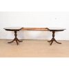 Henkel Harris Georgian Solid Mahogany Double Pedestal Extension Dining Table, Newly Refinished - Image 6