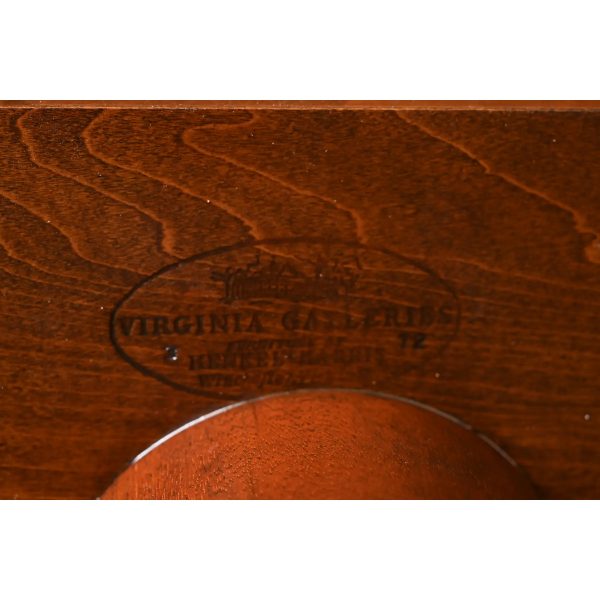 Henkel Harris Georgian Solid Mahogany Double Pedestal Extension Dining Table, Newly Refinished - Image 11