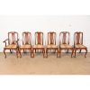 Henkel Harris Queen Anne Solid Cherry Wood Dining Chairs, Set of Six - Image 3