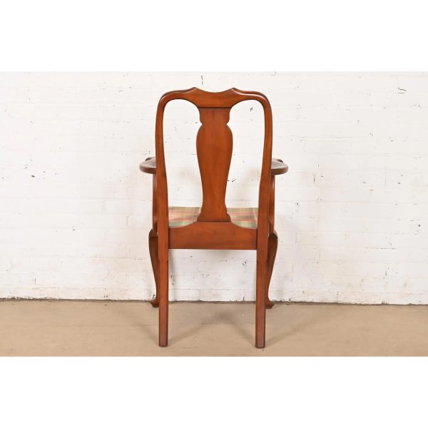 Henkel Harris Queen Anne Solid Cherry Wood Dining Chairs, Set of Six - Image 10