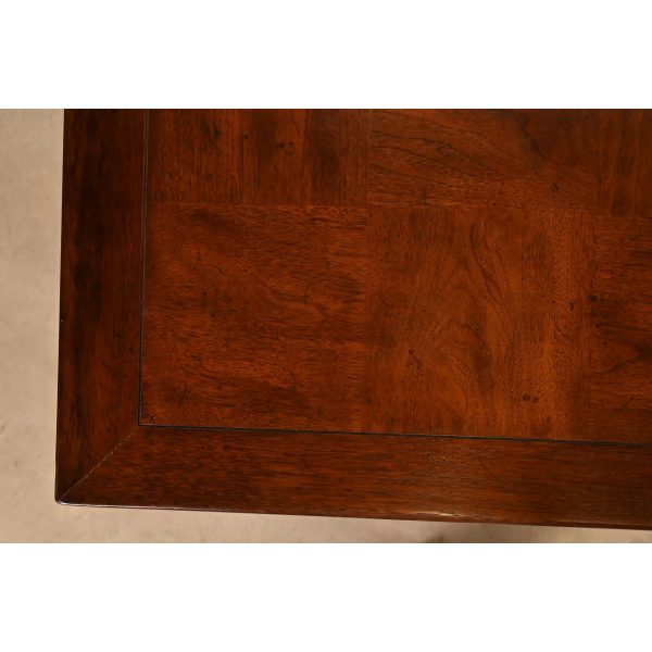 Henredon Mid-Century Hollywood Regency Chinoiserie Sculpted Walnut Extension Dining Table, Circa 1970s - Image 9