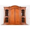 John Widdicomb French Provincial Louis XV Carved Cherry Wood Breakfront Bookcase Cabinet, Circa 1950s - Image 4